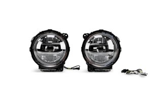 Jeep Wrangler JL Headlights - DV8 Offroad - LED Projector - Chrome - `18-`27